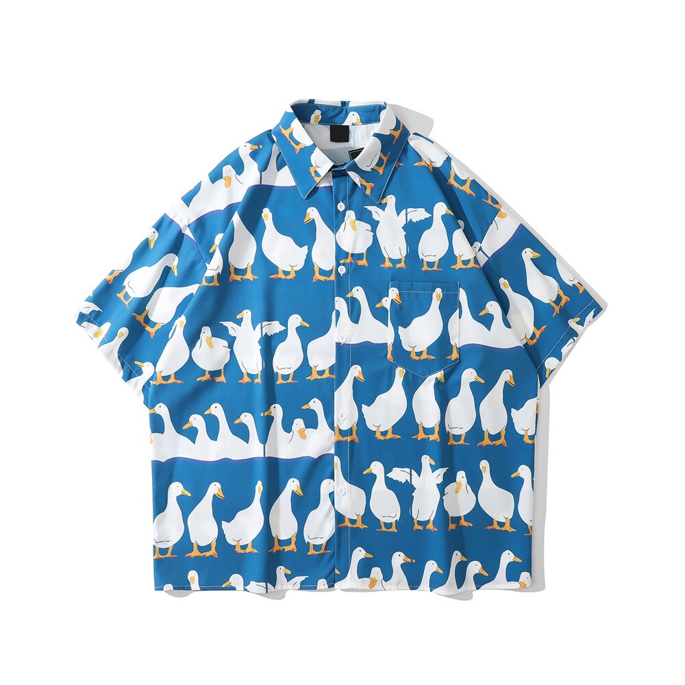 "One Love" Unisex Men Women Streetwear Button Shirt