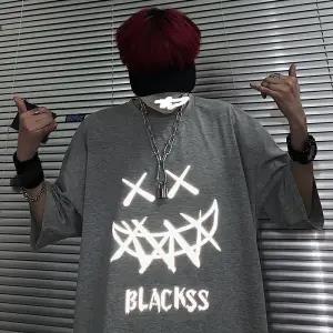 "Mind Tricks" Graphic Unisex Streetwear Vintage Women Men Y2K Reflective T-Shirt