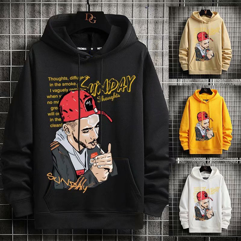 "Sunday" Graphic Unisex Streetwear Vintage Women Men Y2K Hoodie