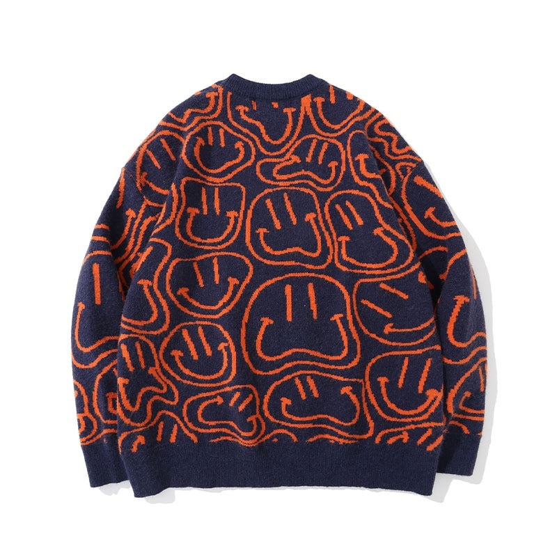 "Smile More" Graphic Unisex Streetwear Vintage Women Men Y2K Sweater
