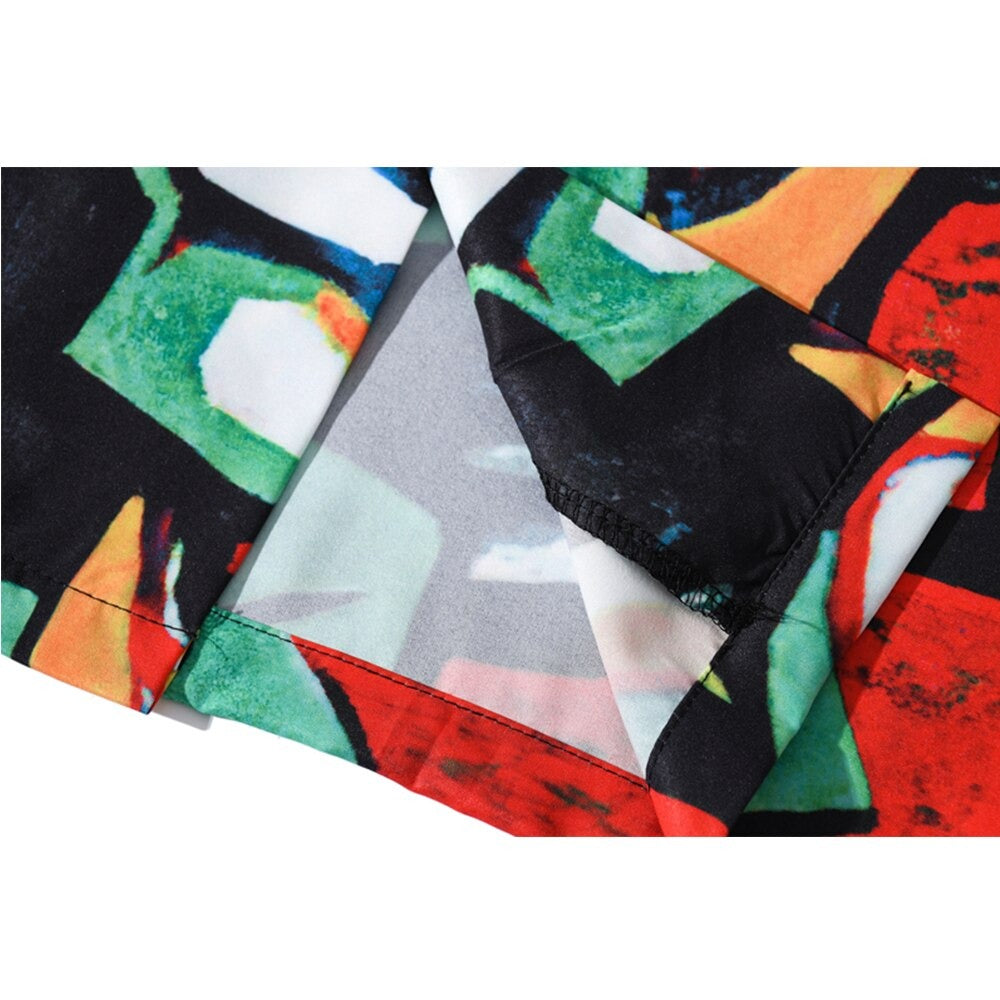 "Summer Emotions" Graphic Unisex Streetwear Vintage Women Men Y2K Button Shirt