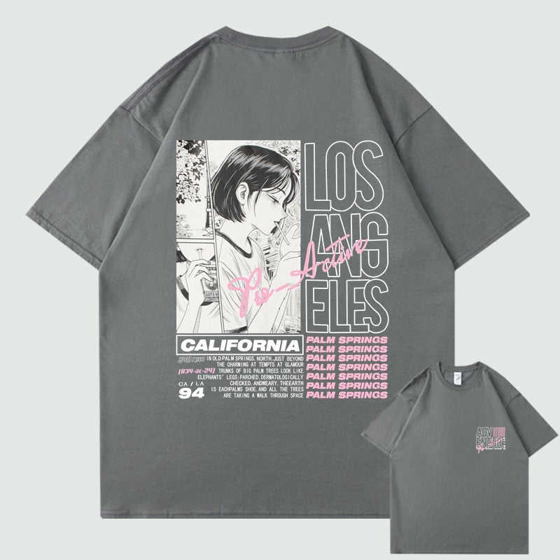 "Downtown" Graphic Unisex Streetwear Vintage Women Men Y2K T-Shirt