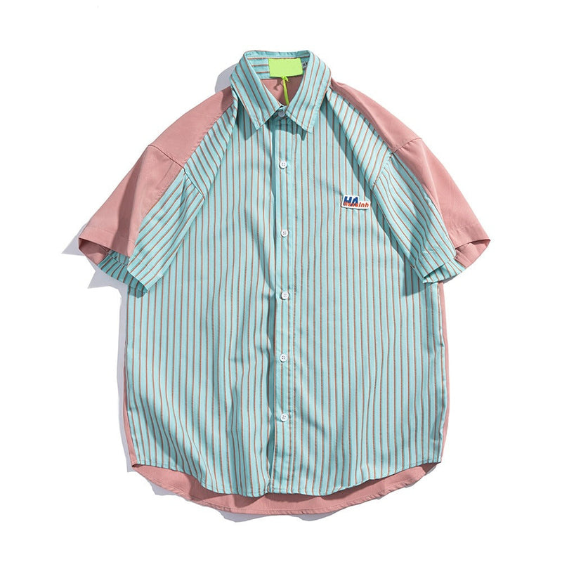 "Preppy" Graphic Unisex Streetwear Vintage Women Men Y2K Button Shirt