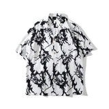 "Skelter" Graphic Unisex Streetwear Vintage Women Men Y2K Collar Shirt