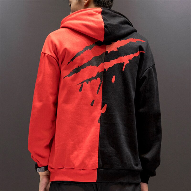 "Spliced" Graphic Unisex Streetwear Vintage Women Men Y2K Hoodie