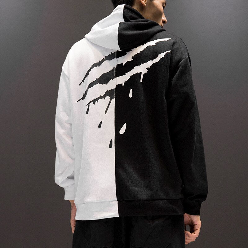 "Spliced" Graphic Unisex Streetwear Vintage Women Men Y2K Hoodie