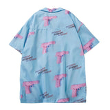 "Summer Fun" Graphic Unisex Streetwear Vintage Women Men Y2K Button Shirt