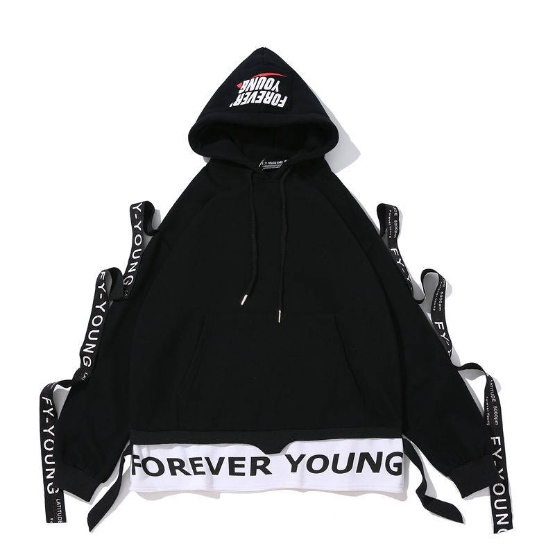 "Just Young" Graphic Unisex Streetwear Women Men Y2K Hoodie