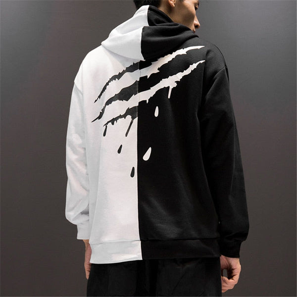 "Spliced" Graphic Unisex Streetwear Vintage Women Men Y2K Hoodie