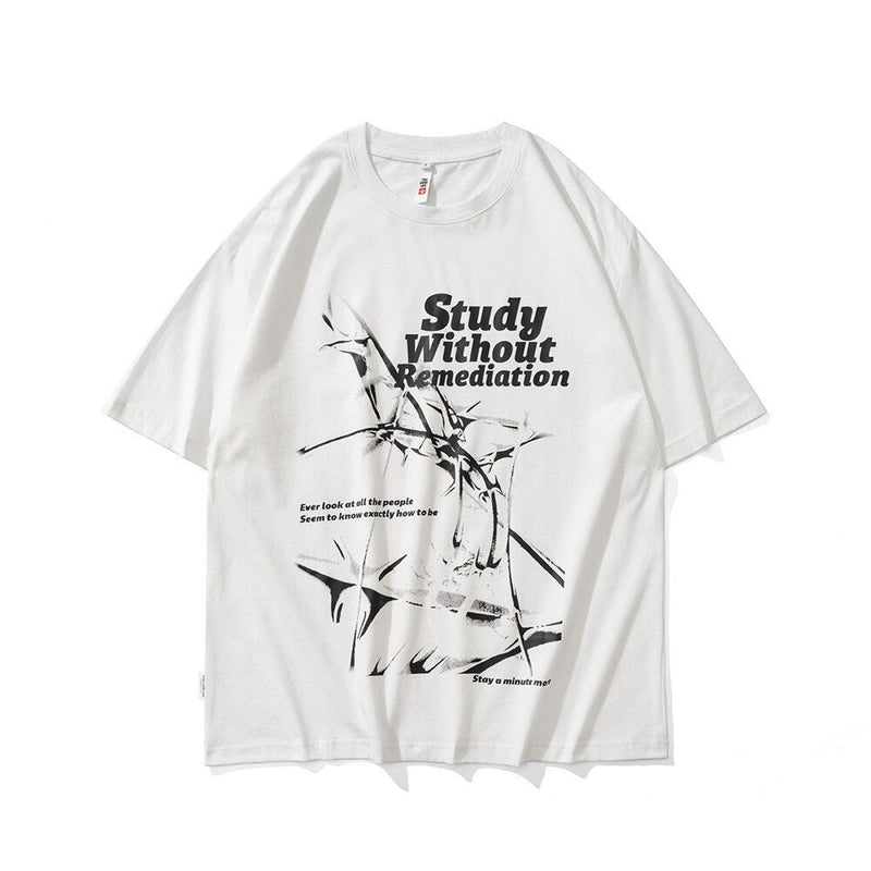 "Stop Studying" Graphic Unisex Streetwear Vintage Women Men Y2K T-Shirt