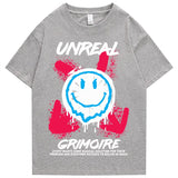 "Unreal" Graphic Unisex Streetwear Vintage Women Men Y2K T-Shirt