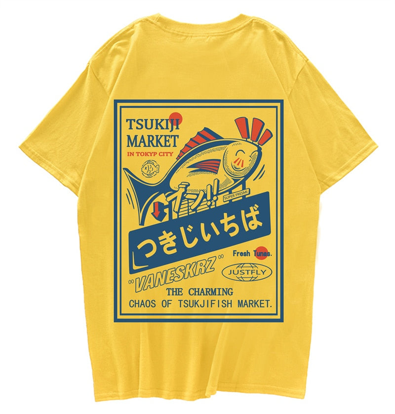 "The Fisherman" Unisex Men Women Streetwear Graphic T-Shirt