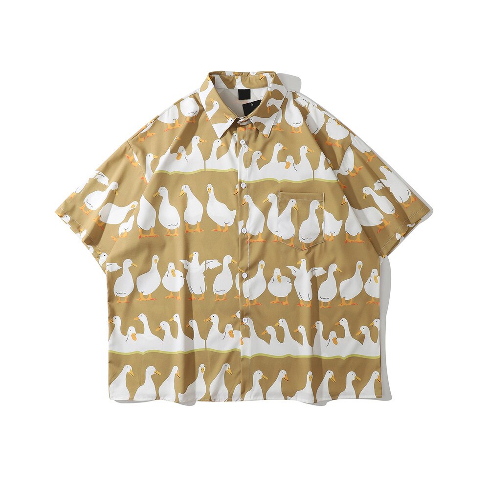 "One Love" Unisex Men Women Streetwear Button Shirt