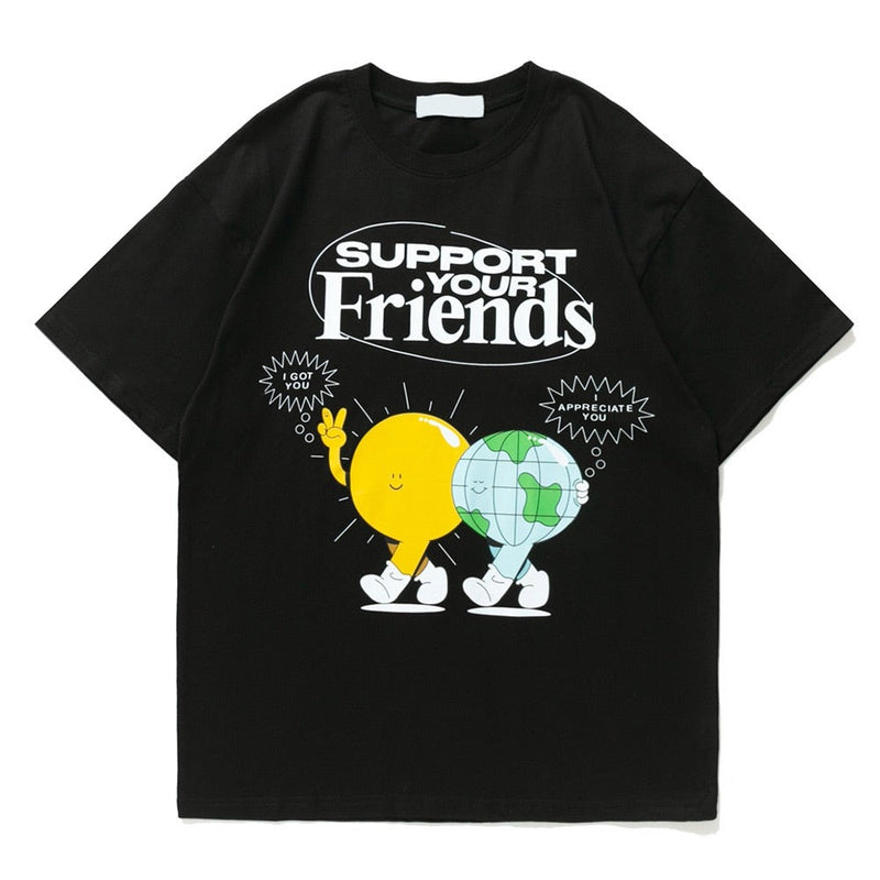 "Our Friends" Graphic Unisex Streetwear Vintage Women Men Y2K T-Shirt