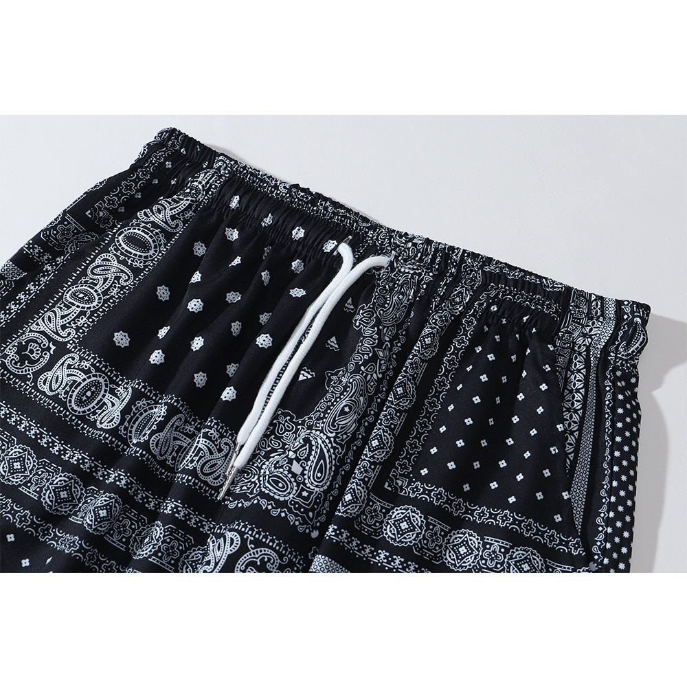 "Dark Bandanna" Unisex Streetwear Men Women Button Shirt