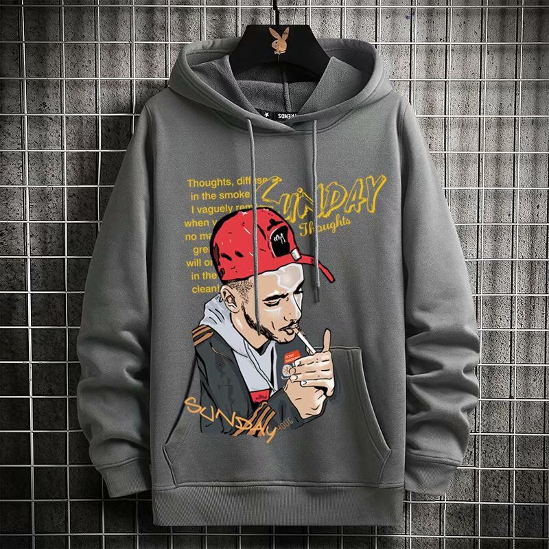 "Sunday" Graphic Unisex Streetwear Vintage Women Men Y2K Hoodie