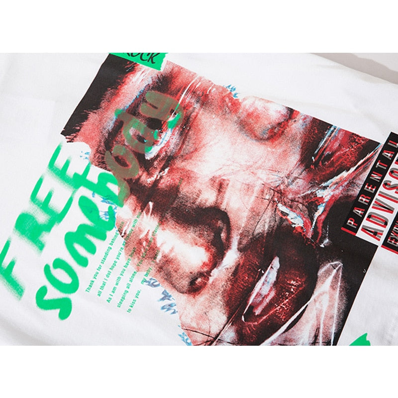 "Free Somebody" Graphic Unisex Streetwear Women Men Y2K T-Shirt