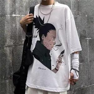 "Purple Ghost" Graphic Unisex Streetwear Vintage Women Men Y2K T-Shirt