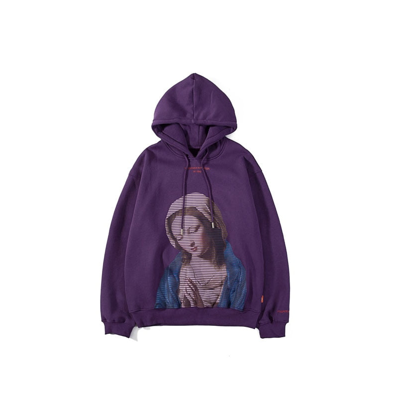 "Praying Over" Graphic Unisex Streetwear Vintage Women Men Y2K Hoodie