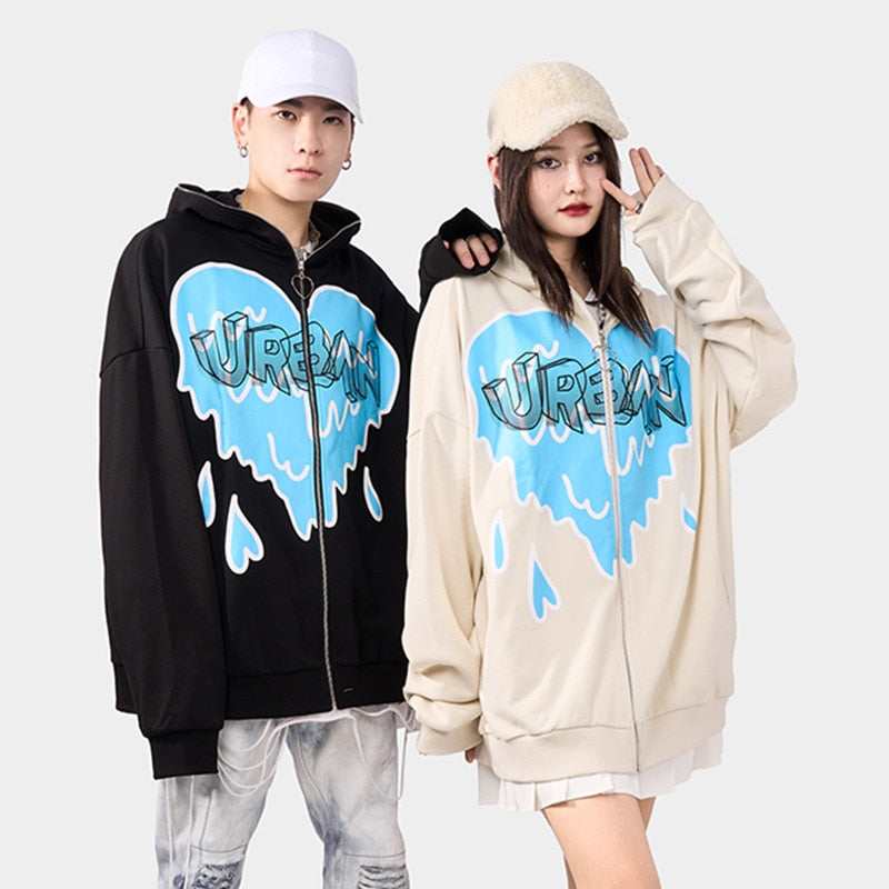 "Urban Culture" Graphic Unisex Streetwear Vintage Women Men Y2K Hoodie