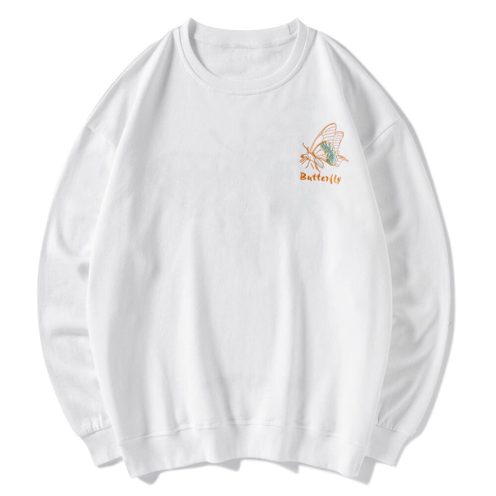 "Golden Butterfly" Graphic Unisex Streetwear Women Men Y2K Sweatshirt