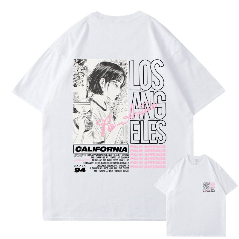 "Downtown" Graphic Unisex Streetwear Vintage Women Men Y2K T-Shirt