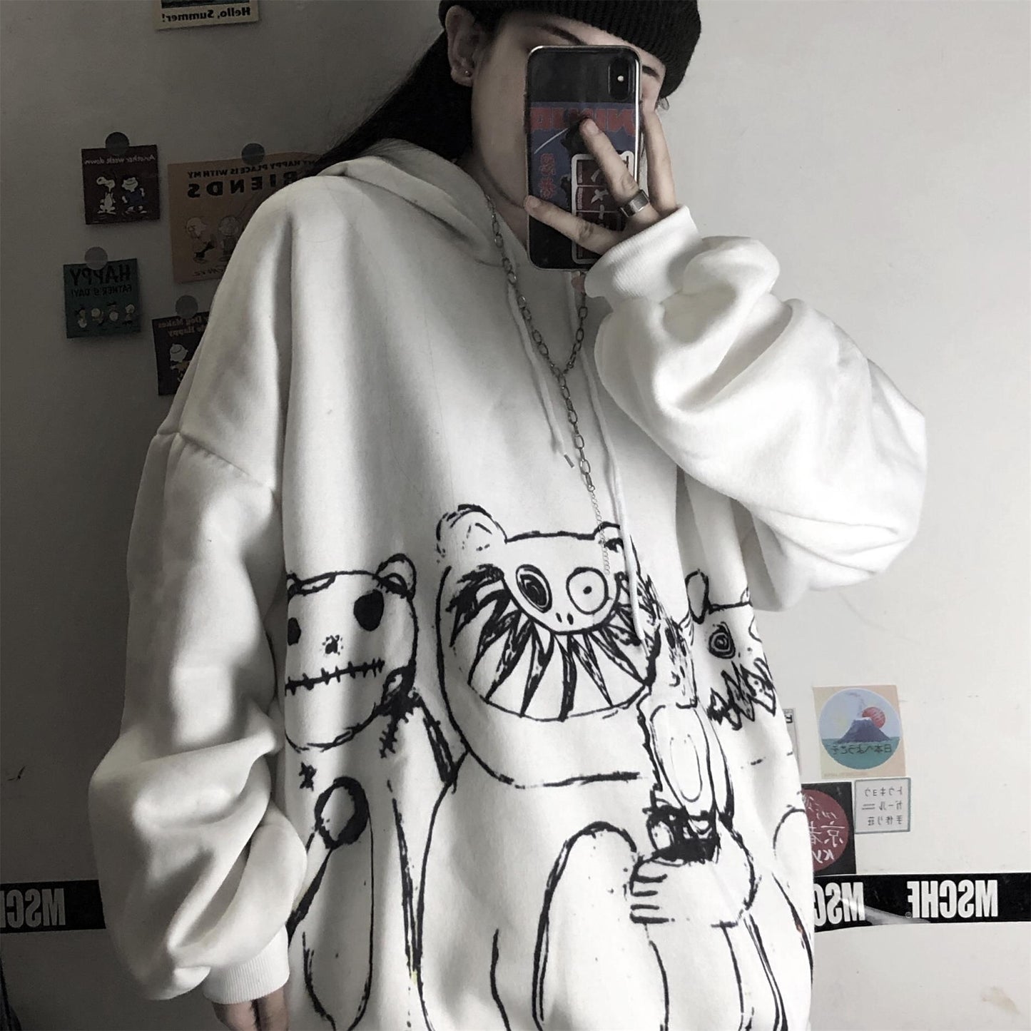 "Take The High Road" Graphic Unisex Streetwear Vintage Women Men Y2K Hoodie