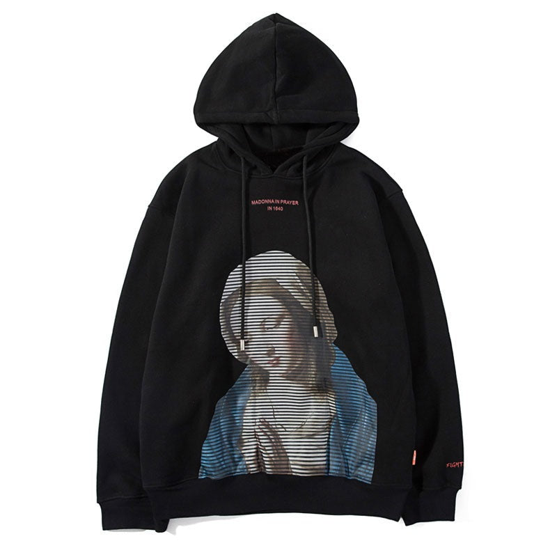 "Praying Over" Graphic Unisex Streetwear Vintage Women Men Y2K Hoodie