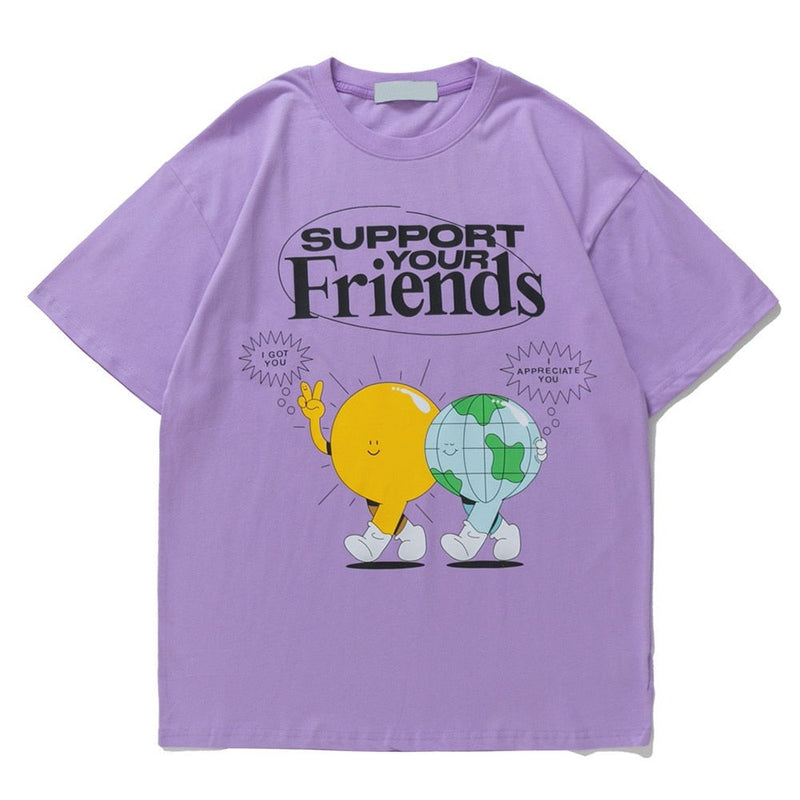 "Our Friends" Graphic Unisex Streetwear Vintage Women Men Y2K T-Shirt