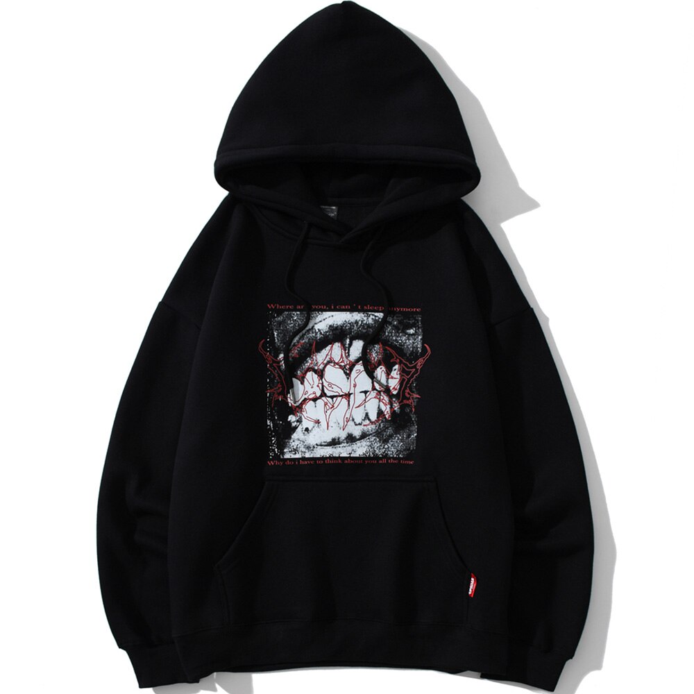 "Bitten" Unisex Men Women Streetwear Graphic Hoodie