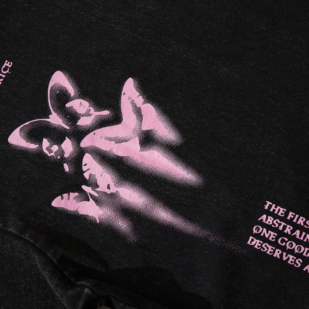 "Grey Beauty" Graphic Unisex Streetwear Women Men Y2K T-Shirt