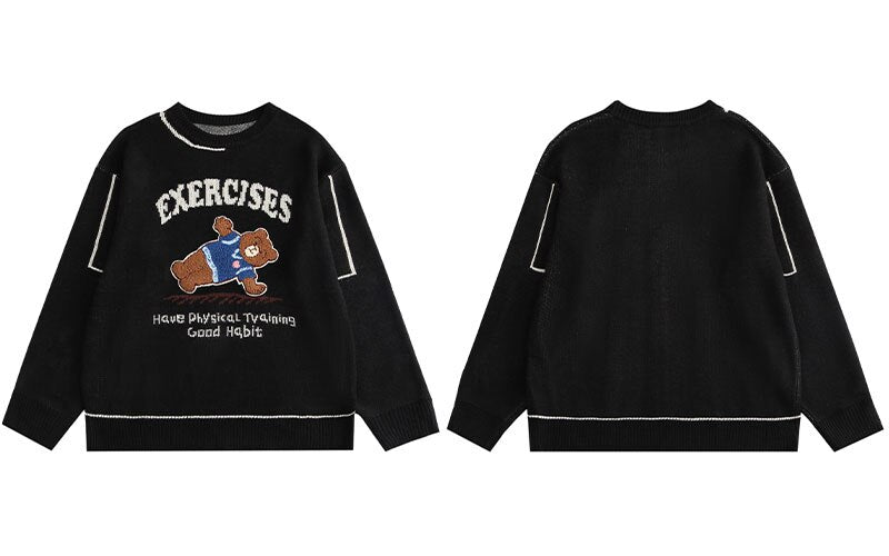 "Big Exercises" Unisex Men Women Streetwear Graphic Sweater