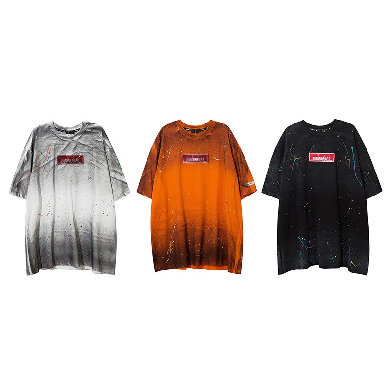 "Orange Waves" Graphic Unisex Streetwear Vintage Women Men Y2K T-Shirt