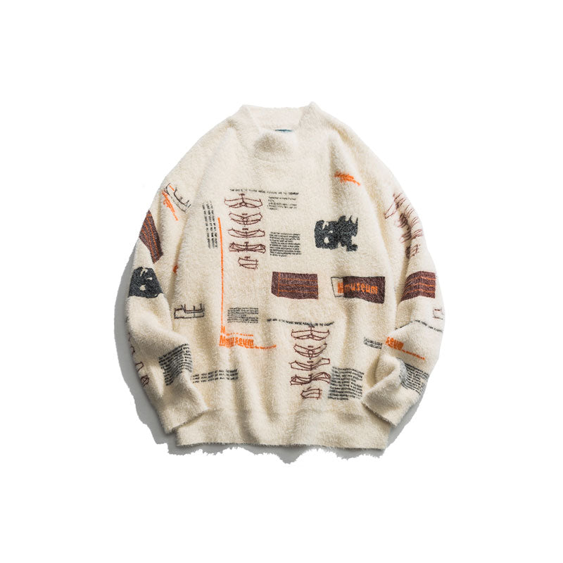 "Missing Location" Graphic Unisex Streetwear Vintage Women Men Y2K Sweater
