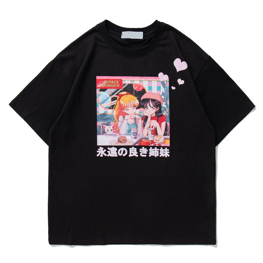 "Best Friends" Unisex Men Women Streetwear Graphic T-Shirt