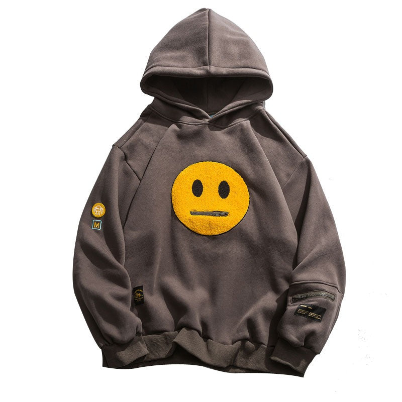 "Smile More" Graphic Unisex Streetwear Vintage Women Men Y2K Hoodie