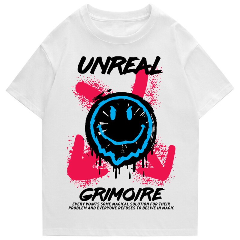 "Unreal" Graphic Unisex Streetwear Vintage Women Men Y2K T-Shirt