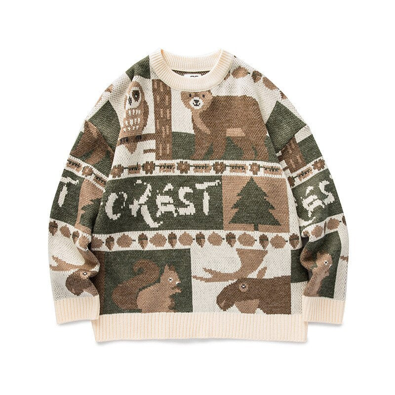 "Warm Christmas" Graphic Unisex Streetwear Vintage Women Men Y2K Sweater