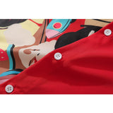 "Red Summer" Graphic Unisex Streetwear Vintage Women Men Y2K Button Shirt