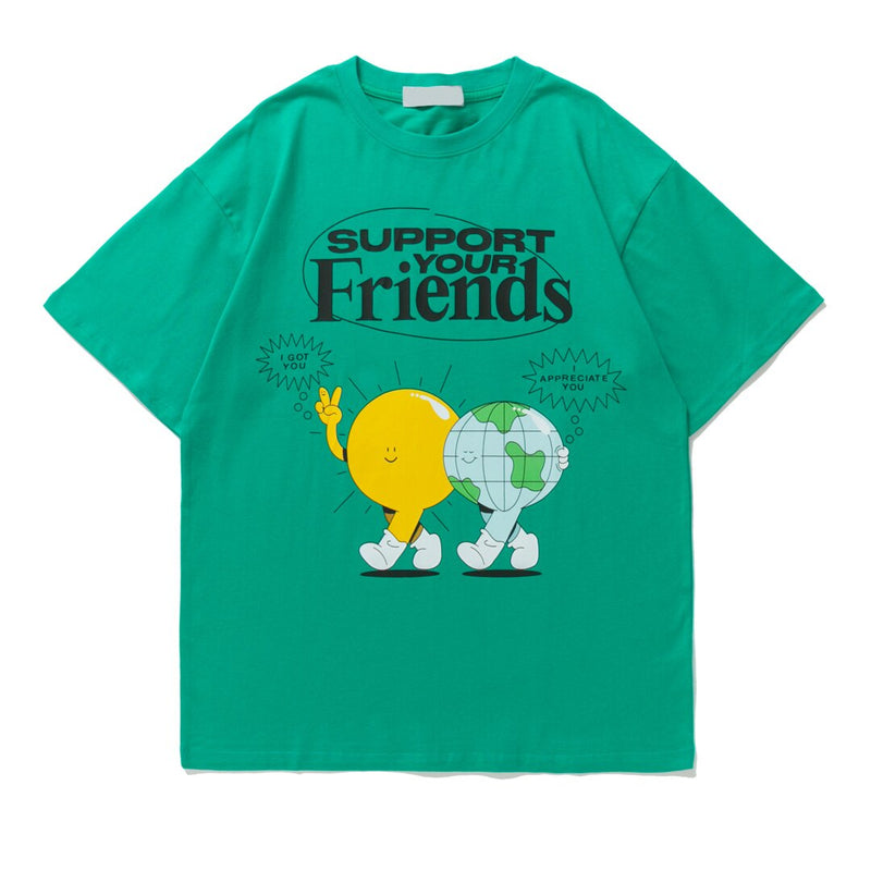 "Our Friends" Graphic Unisex Streetwear Vintage Women Men Y2K T-Shirt