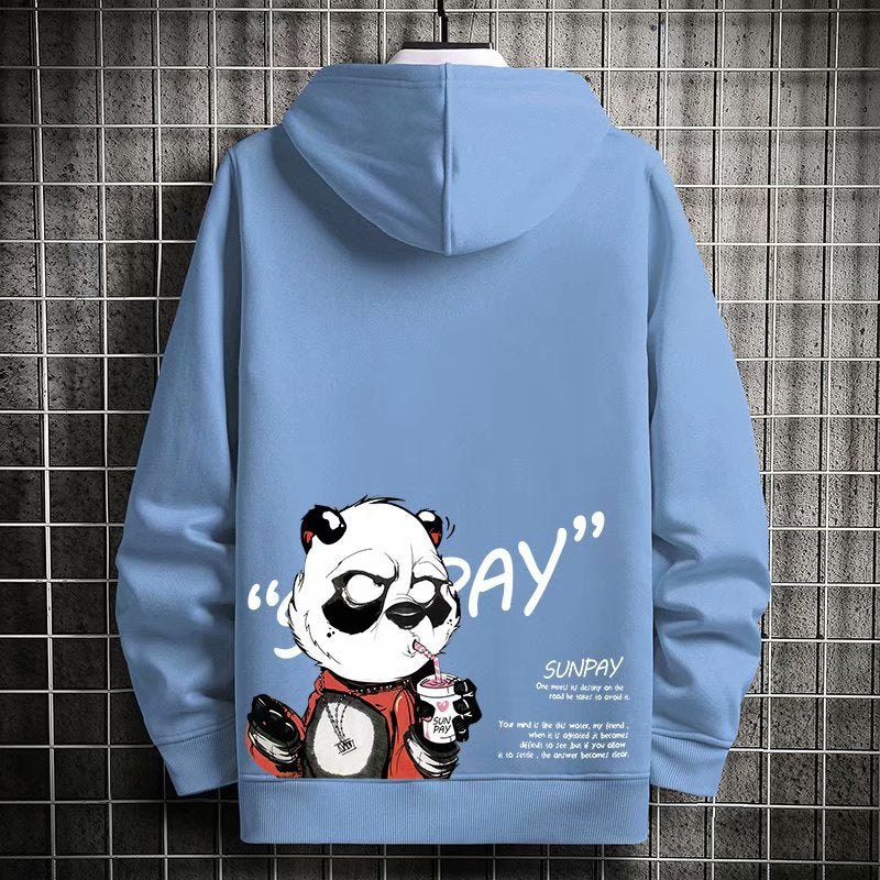 "Soda Drinking" Graphic Unisex Streetwear Vintage Women Men Y2K Hoodie