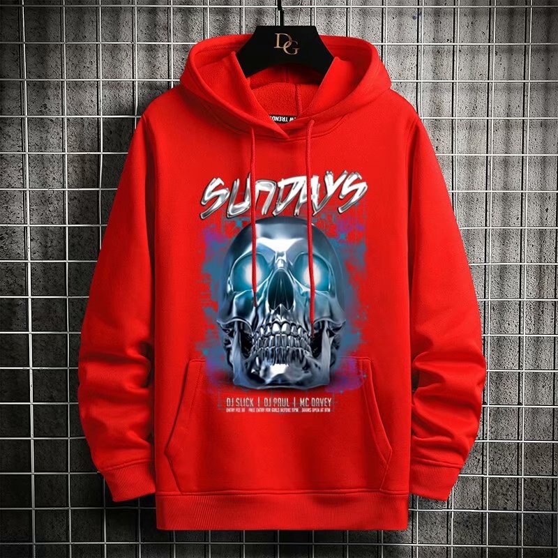 "Purple Skull" Graphic Unisex Streetwear Vintage Women Men Y2K Hoodie
