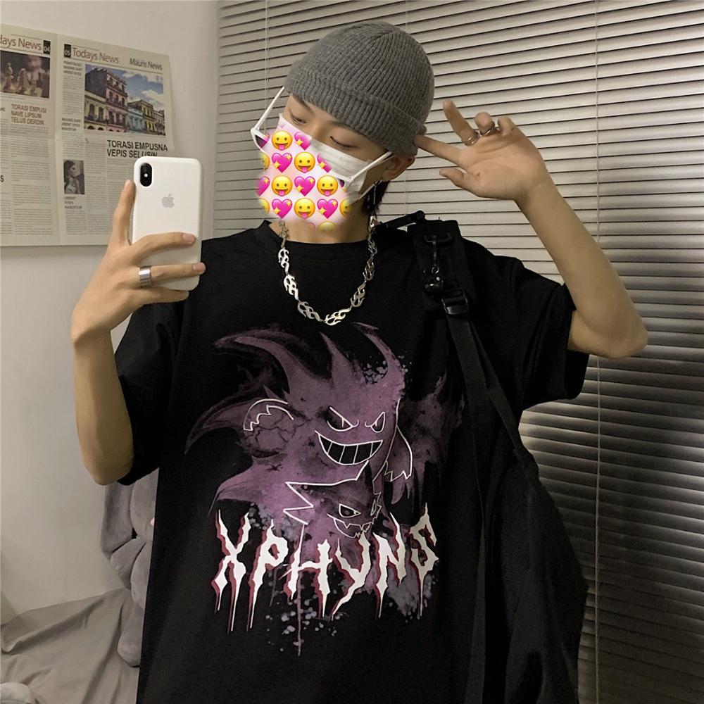"Purple Ghost" Graphic Unisex Streetwear Vintage Women Men Y2K T-Shirt