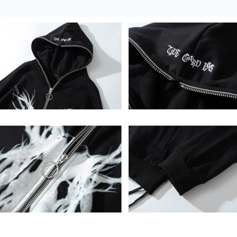 "White Knight" Graphic Unisex Streetwear Vintage Women Men Y2K Hoodie