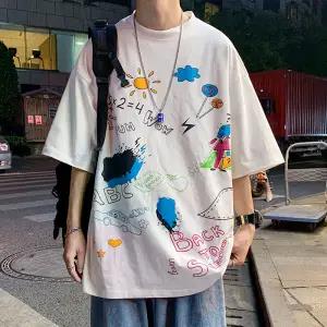 "Doodles" Graphic Unisex Streetwear Women Men Y2K T-Shirt