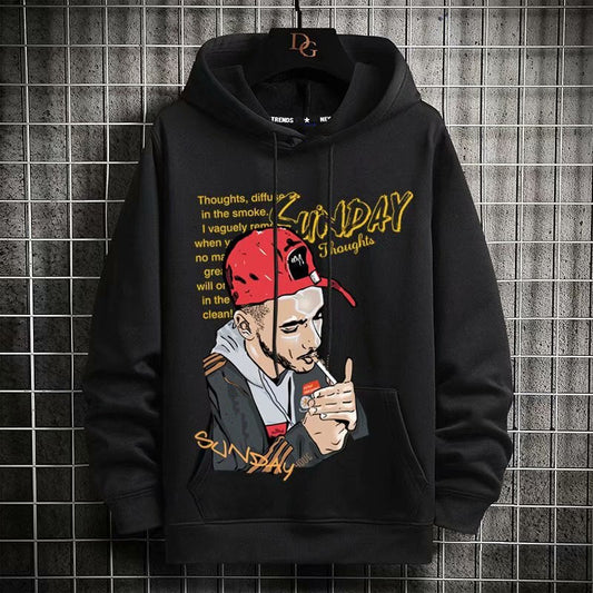 "Sunday" Graphic Unisex Streetwear Vintage Women Men Y2K Hoodie
