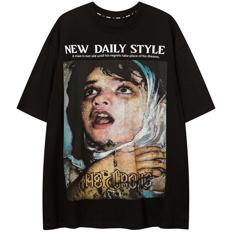 "Daily Lane" Unisex Men Women Streetwear Graphic T-Shirt