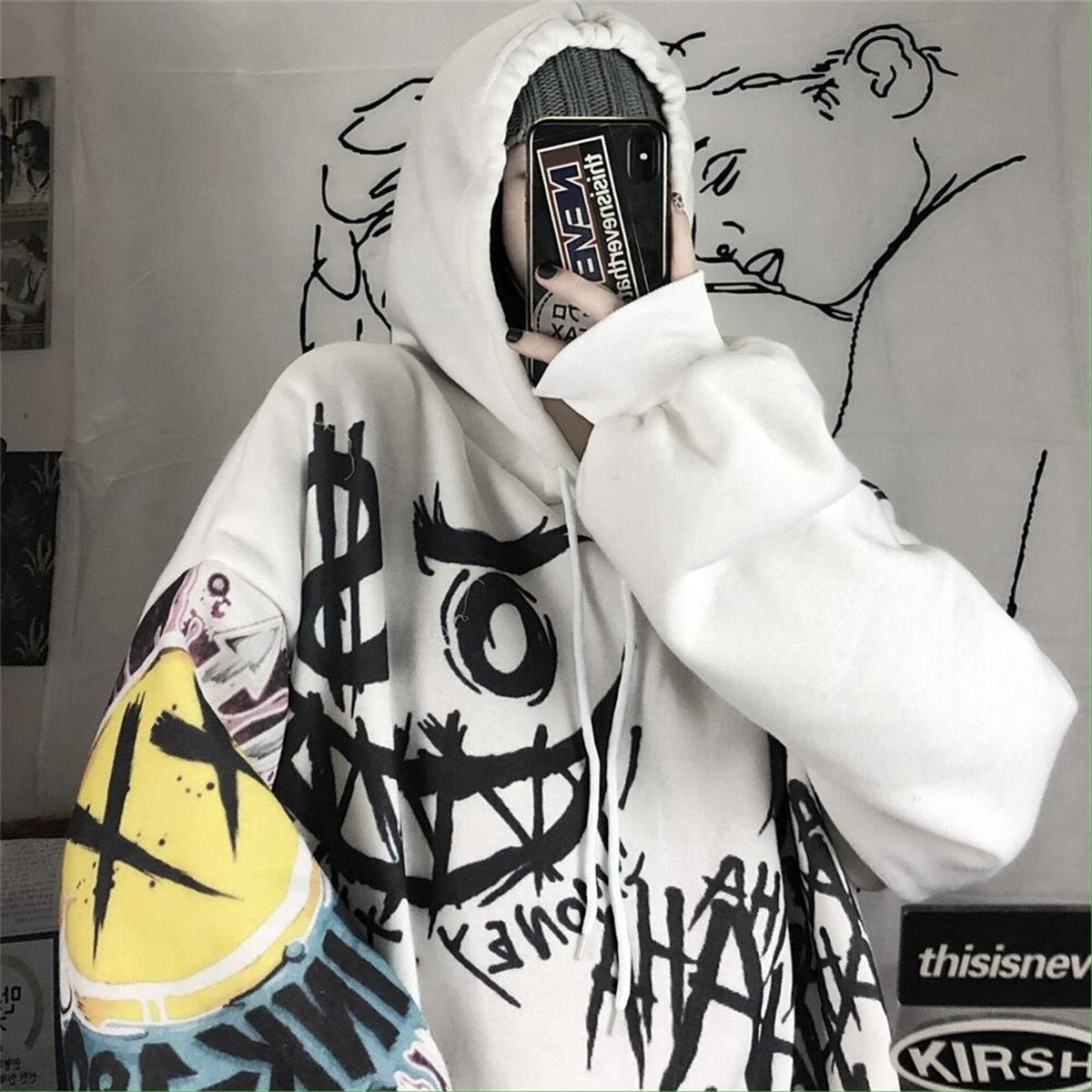 "Take The High Road" Graphic Unisex Streetwear Vintage Women Men Y2K Hoodie