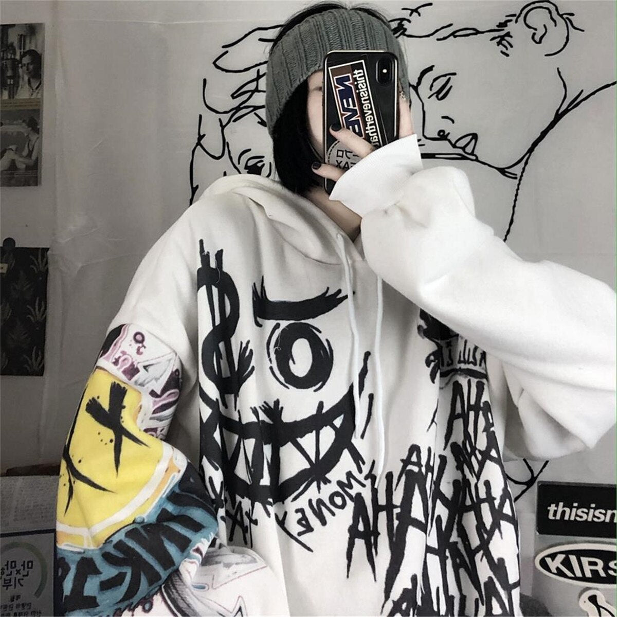 "Take The High Road" Graphic Unisex Streetwear Vintage Women Men Y2K Hoodie