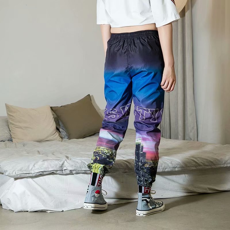 "Gradient" Graphic Unisex Streetwear Women Men Y2K Pants